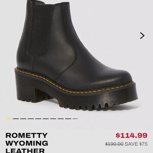 Rometty Wyoming Leather Black Boots NWOT